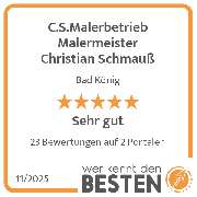 C.S.Malerbetrieb Malermeister Christian Schmauß - werkenntdenBESTEN.de Qualitätssiegel