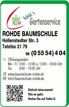 Carsten Rohde, Baumschule - 1