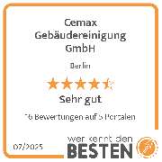 Cemax Gebäudereinigung GmbH - werkenntdenBESTEN.de Qualitätssiegel