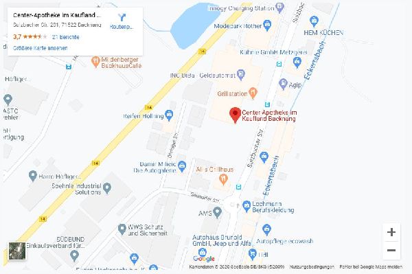 Center-Apotheke im Kaufland Backnang - Aussenansic …