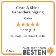 Clean & Shine Gebäudereinigung - werkenntdenBESTEN.de Qualitätssiegel