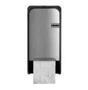 clomo GmbH - Waschraumhygiene - Eleganter Toilettenpapierspender in Edelstahloptik – robust, hygienisch und perfekt für stark frequentierte Sanitärräume.