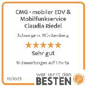 CMG - mobiler EDV & Mobilfunkservice Claudia Riedel - werkenntdenBESTEN.de Qualitätssiegel