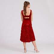 Rotes Samtkleid Colber Dancewear