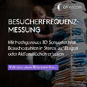 Crosscan Gesellschaft mit beschränkter Haftung - Besucherfrequenzmessung - mit hochgenauer 3D-Sensortechnik Besucherzahlen in Stores, auf Etagen oder Aktionsflächen erfassen