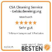 CSA Cleaning Service - Gebäudereinigung - werkenntdenBESTEN.de Qualitätssiegel