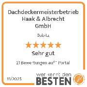 Dachdeckermeisterbetrieb Haak & Albrecht GmbH - werkenntdenBESTEN.de Qualitätssiegel