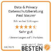 Data & Privacy Datenschutzberatung Paul Maurer - werkenntdenBESTEN.de Qualitätssiegel