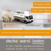 Wir liefern alles ganz bequem direk nach Hause