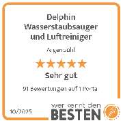 Delphin Wasserstaubsauger und Luftreiniger - werkenntdenBESTEN.de Qualitätssiegel