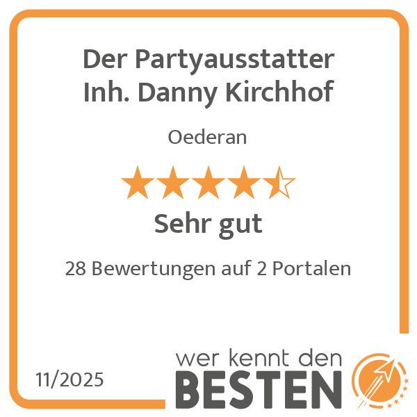 Der Partyausstatter Inh. Danny Kirchhof - werkennt …