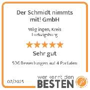 Der Schmidt nimmts mit! GmbH - werkenntdenBESTEN.de Qualitätssiegel