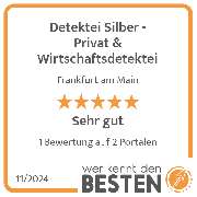 Detektei Silber - Privat & Wirtschaftsdetektei - werkenntdenBESTEN.de Qualitätssiegel