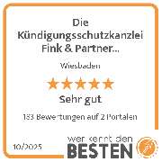 Die Kündigungsschutzkanzlei Fink & Partner Rechtsanwälte PartmbB - werkenntdenBESTEN.de Qualitätssiegel
