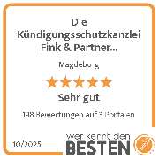 Die Kündigungsschutzkanzlei Fink & Partner Rechtsanwälte PartmbB - werkenntdenBESTEN.de Qualitätssiegel