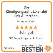 Die Kündigungsschutzkanzlei Fink & Partner Rechtsanwälte PartmbB - werkenntdenBESTEN.de Qualitätssiegel