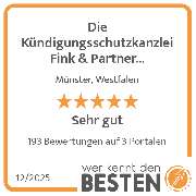 Die Kündigungsschutzkanzlei Fink & Partner Rechtsanwälte PartmbB - werkenntdenBESTEN.de Qualitätssiegel