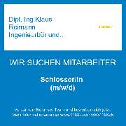 Dipl. Ing Klaus Reimann Ingenieurbür und Metallbau Handwerksbetrieb - Schlosser/in (m/w/d)