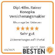 Dipl.-Kfm. Rainer Konopka Versicherungsmakler - werkenntdenBESTEN.de Qualitätssiegel