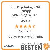 Dipl. Psychologe Nils Schöpp psychologischer Psychotherapeut - werkenntdenBESTEN.de Qualitätssiegel
