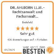 DR. AHLBORN LL.M. - Rechtsanwalt und Fachanwalt Arbeitsrecht & Notar - werkenntdenBESTEN.de Qualitätssiegel