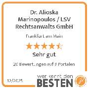 Dr. Alioska Marinopoulos / LSV Rechtsanwalts GmbH - werkenntdenBESTEN.de Qualitätssiegel
