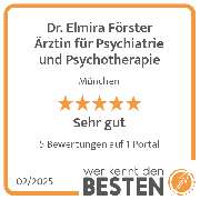 Dr. Elmira Förster Ärztin für Psychiatrie und Psychotherapie - werkenntdenBESTEN.de Qualitätssiegel