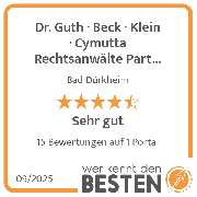 Dr. Guth · Beck · Klein · Cymutta Rechtsanwälte Part mbB - werkenntdenBESTEN.de Qualitätssiegel