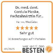 Dr. med. dent. Cordula Pioske, Fachzahnärztin für Kieferorthopädie - werkenntdenBESTEN.de Qualitätssiegel