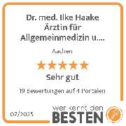 Dr. med. Ilke Haake Ärztin für Allgemeinmedizin u. Naturheilverfahren - werkenntdenBESTEN.de Qualitätssiegel