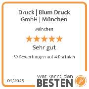 Druck | Blum Druck GmbH | München - werkenntdenBESTEN.de Qualitätssiegel