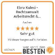 Ebru Kuleci - Rechtsanwalt Arbeitsrecht & Familienrecht Aachen - werkenntdenBESTEN.de Qualitätssiegel