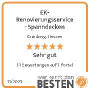 EK-Renovierungsservice - Spanndecken - werkenntdenBESTEN.de Qualitätssiegel