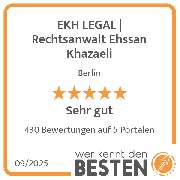 EKH LEGAL | Rechtsanwalt Ehssan Khazaeli - werkenntdenBESTEN.de Qualitätssiegel