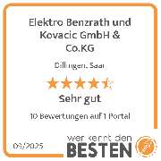 Elektro Benzrath und Kovacic GmbH & Co.KG - werkenntdenBESTEN.de Qualitätssiegel