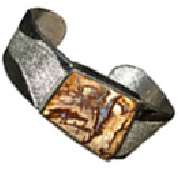 Kundenauftrag : Massive Armspange aus 925/- Silber mit Boulder-Opal - Ennovy-Designs - Yvonne Becker, Idar-Oberstein