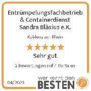 Entrümpelungsfachbetrieb & Containerdienst Sandra Bläsius e.K. - werkenntdenBESTEN.de Qualitätssiegel