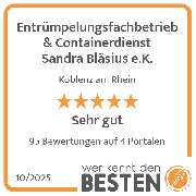 Entrümpelungsfachbetrieb & Containerdienst Sandra Bläsius e.K. - werkenntdenBESTEN.de Qualitätssiegel