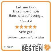 Entrum UG - Entrümpelung & Haushaltsauflösung für Gewerbe & Privat - werkenntdenBESTEN.de Qualitätssiegel