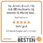 Fa. Armin Bruch / DJ A.B. ❤️ Hochzeits DJ, Berater & Planer Bad Nauheim Hessen - werkenntdenBESTEN.de Qualitätssiegel