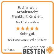 Fachanwalt Arbeitsrecht Frankfurt Kanzlei Regina Manz - werkenntdenBESTEN.de Qualitätssiegel