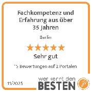 Fachkompetenz und Erfahrung aus über 35 Jahren - werkenntdenBESTEN.de Qualitätssiegel