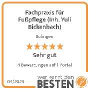 Fachpraxis für Fußpflege (Inh. Yuli Bickenbach) - werkenntdenBESTEN.de Qualitätssiegel