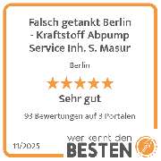Falsch getankt Berlin - Kraftstoff Abpump Service Inh. S. Masur - werkenntdenBESTEN.de Qualitätssiegel