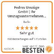 Fedres Umzüge GmbH | Ihr Umzugsunternehmen Berlin - werkenntdenBESTEN.de Qualitätssiegel