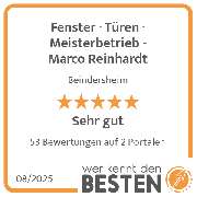 Fenster · Türen · Meisterbetrieb - Marco Reinhardt - werkenntdenBESTEN.de Qualitätssiegel