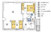 Ferienhaus Röbel - Grundriss Erdgeschoss-Wohnung