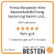 Firma Alexander Klee Bauwerkabdichtung Sanierung Kamin und Kachelofenbau - werkenntdenBESTEN.de Qualitätssiegel