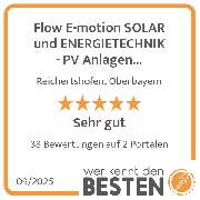 Flow E-motion SOLAR und ENERGIETECHNIK - PV Anlagen Reichertshofen - werkenntdenBESTEN.de Qualitätssiegel