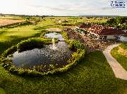 Flying-SkyPics GbR - Abendstimmung Clubhaus Golfplatz
